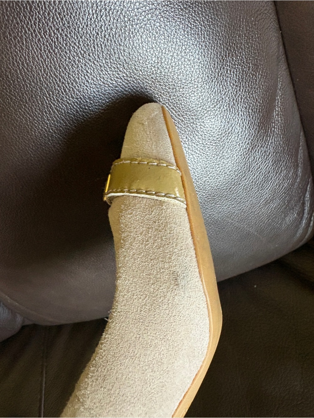 Coach ‘Wanda’ Taupe Suede Pumps
Pretty Gold Accent.
Classic Style and Beauty. - Picture 8 of 13